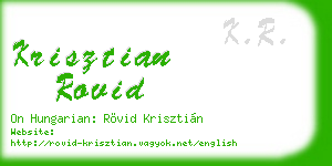 krisztian rovid business card
